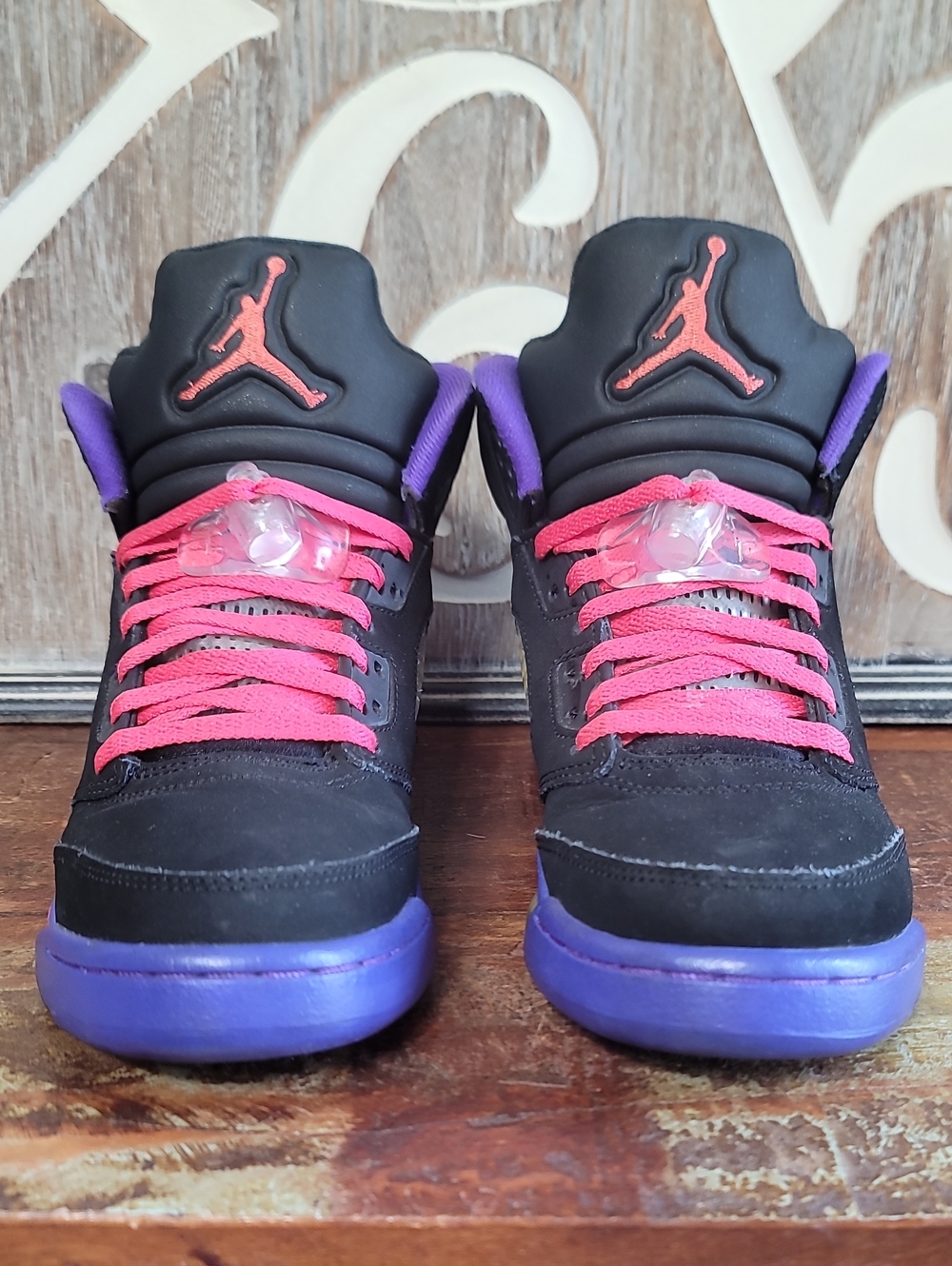 🔥 Nike Air Jordan 5 'Raptors' "Ember Glow/Fierce Purple" Wmns 8, Great Cond. - Picture 5 of 16